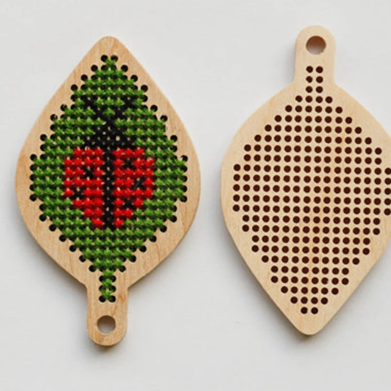 DIY Cross Stitch Kayu Coccinella Septempunctata