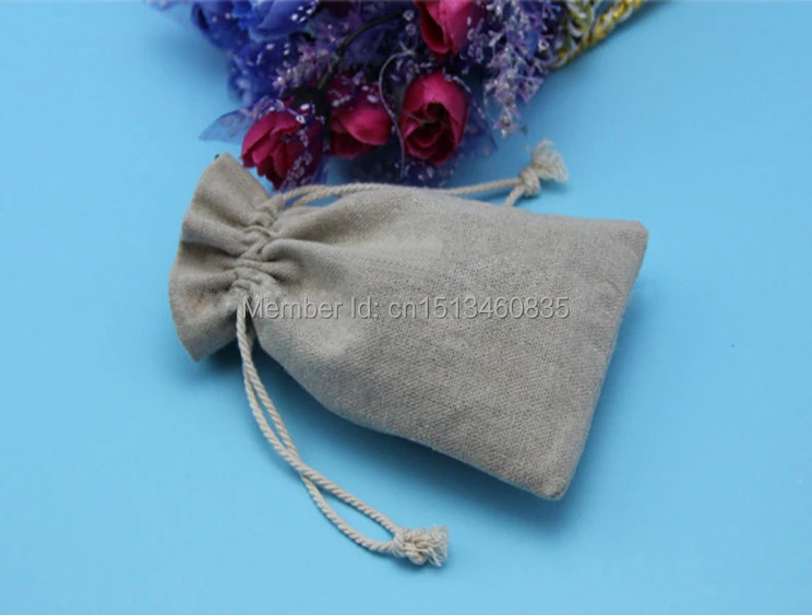 

100pcs/lot CBRL jute/linen/flax drawstring bags&pouch for cosmetic/mobile power,Various colors,size customized,wholesale