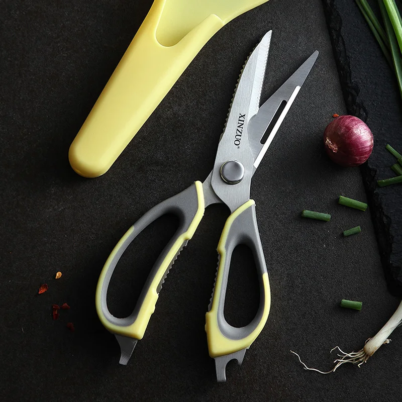 XINZUO Kitchen Scissors Stainless Steel Shears Tool Home Use for Chicken Poultry Fish Meat Vegetables Herbs BBQ New Cooking Tool