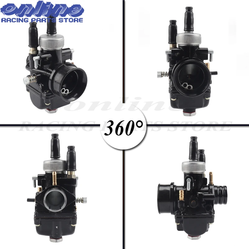 Racing Carburador para Dellorte, Carb para Dellorte, PHBG, DIO JOG, 50cc, 90cc, BWS100, Yamaha Zuma Scooter, 17mm, 19mm, 21mm