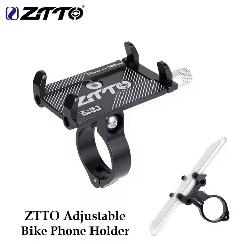 ZTTO Phone Holder Aluminum Alloy Universal Adjustable Bike Smartphone Holder Bicycle Handlebar Mount For Cycling Accessories