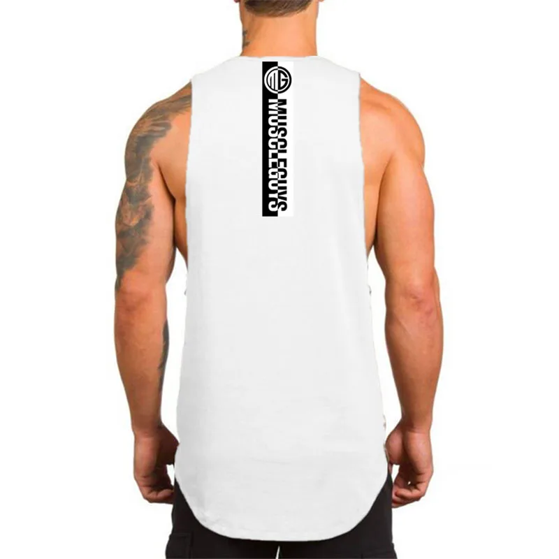 Fitness Tank Top Men Bodybuilding Brand Clothing Men Sleeveless Shirt Slim fit Vests Cotton Gyms Singlets Muscle Tops