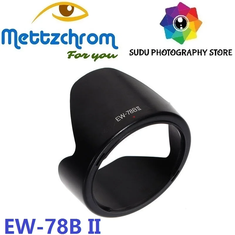 EW-78B II Lens Hood for Canon EF 28-135mm f/3.5-5.6 IS USM Bayonet Mount Lens EW78B II METTZCHROM