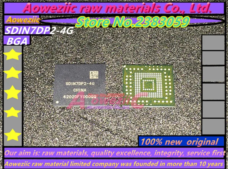 Aoweziic   100%  new  original  SDIN7DP2-4G  SDIN7DP2-8G  BGA   EMMC 4G 8G memory chip  SDIN7DP2