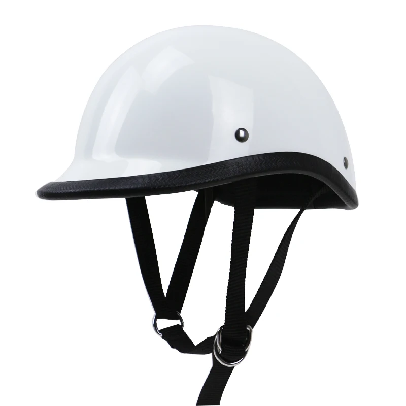 

TT&CO style half face motorcycle helmet light weight cap style Fiberglass shell DD ring buckle retro vintage helmet