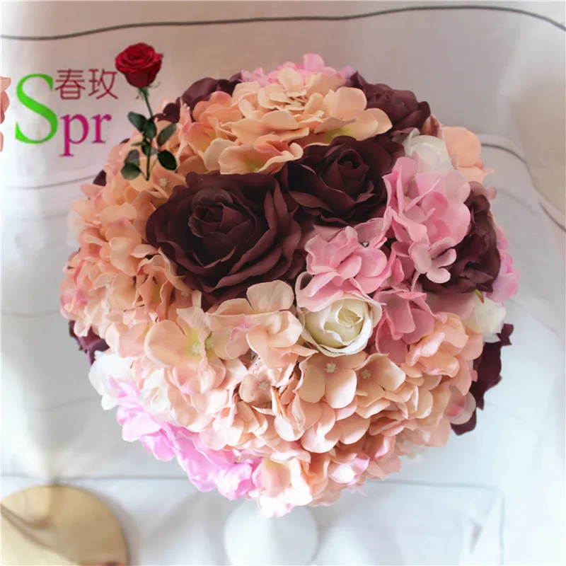 

SPR wedding table center flower arranegements ball wedding road lead artificial flore wedding backdrop flower decoration