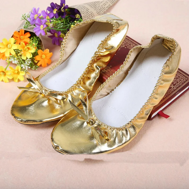 MMX10 PU Top Gold Soft Indian Women\'s Belly Dance Dance Shoes Ballet Shoes Leather Belly Dance Ballet Shoes Kids For Girls Women