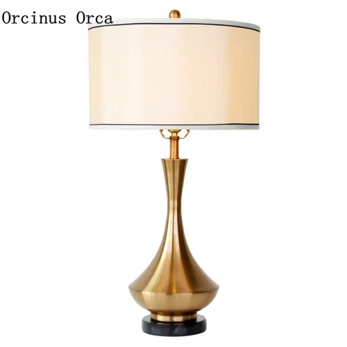 American Creative Individual Golden Table Lamp Living Room Bedside Lamp Post-modern Simple LED Iron Table Lamp  free shipping