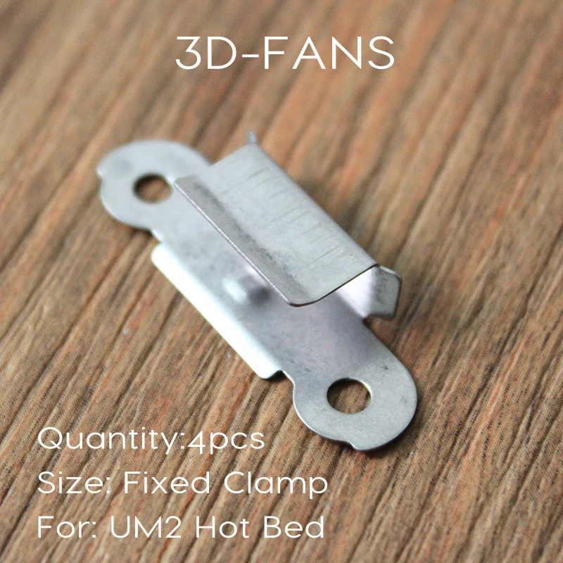 4pcs 3D Printer Parts Ultimaker 2 Build Platform Glass Retainer Stainless Steel Glass Heated Bed Clip Clamp