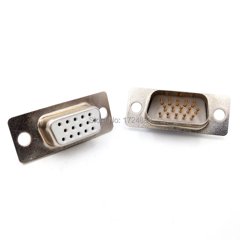 10PCS DB15 connector core VGA Plug connector 2row 3 row  hole/pin  female Male port socket adapter D Sub DP15 image 2