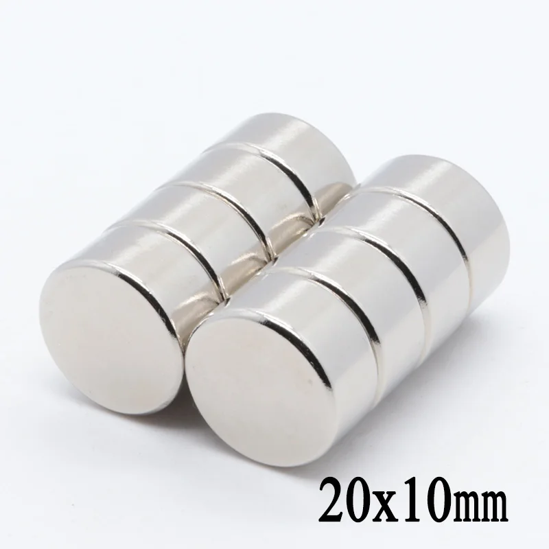 20pcs 20x10 mm N35 Super Strong Round Powerful Rare Earth Neodymium Magnets Magnet 20*10