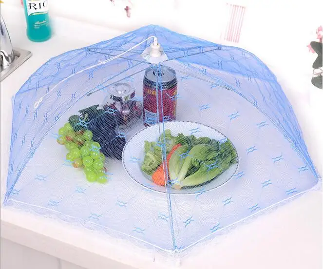 

Gauze Food Cover Umbrella Style Picnic Anti Fly Mosquito Net Tent Meal Cover Table Mesh Food Cover Kitchen Tools