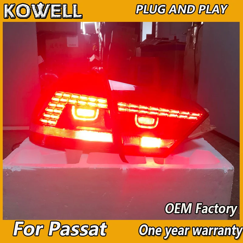 Car Styling for VW Passat B7 Tail Light 2012 2013 2014 2015 Passat Taillights Rear DRL+Turn Signal+Brake+Reverse