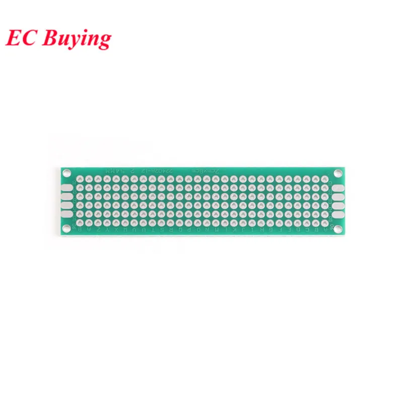 5 قطع 2x8 سم نموذج ثنائي الجانب PCB لوحة دوائر مطبوعة عالمية DIY لـ Arduino 2.54 مم ألياف زجاجية 2*8 سم 20x80 مم 20*80 مم