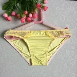 Sexy Mens Lingerie Floral Lace Bikini Briefs Underwear Underpants with Closed Penis Sheath Gay Men's Lingerie See-through Briefs