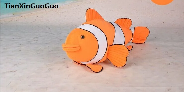 

large 52cm orange Clown fish plush toy,soft doll creative throw pillow birthday gift h2109