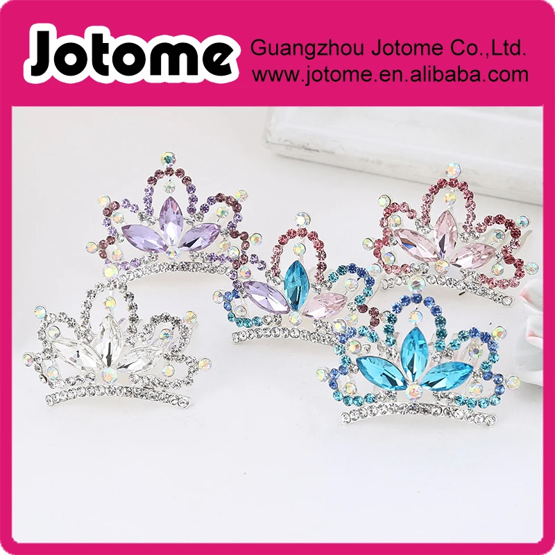 Charming Rhinestone Tiara Crown Headband Comb Pin