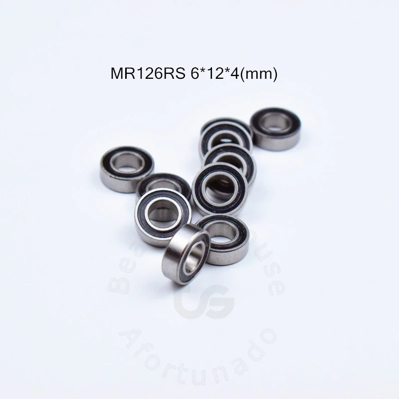 Miniature Bearing MR126RS 10 Pieces 6*12*4(mm) chrome steel Rubber Sealed High speed Mechanical equipment parts