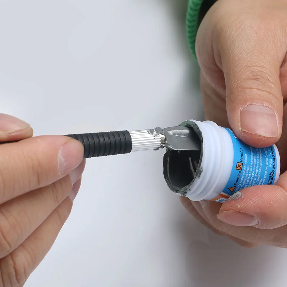 DIYFIX 2 قطعة القصدير مكشطة اللحيم لصق كشط سكين مجموعة ل PCB بغا إصلاح تنظيف أداة