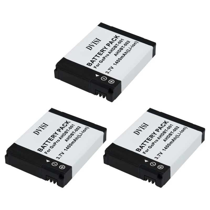 3.7 فولت 1.4Ah AHDBT-001 AHDBT 001 AHDBT-002 بطارية ل GoPro الذهاب برو HD Hero1 Hero2 للدراجات النارية تصفح في الهواء الطلق 960 1080P الطبعة