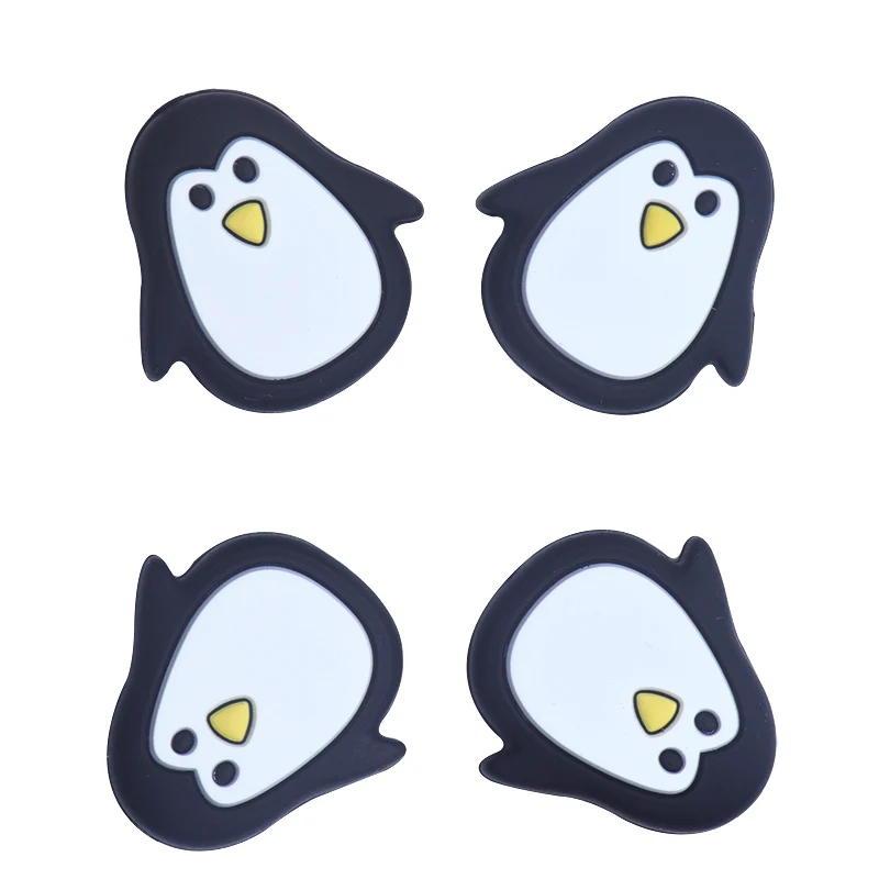 Joepada 10Pc Lovely Penguin Silicone Beads Food Grade Cartoon Teether for DIY Baby Teething Necklace Accessories Baby Teether