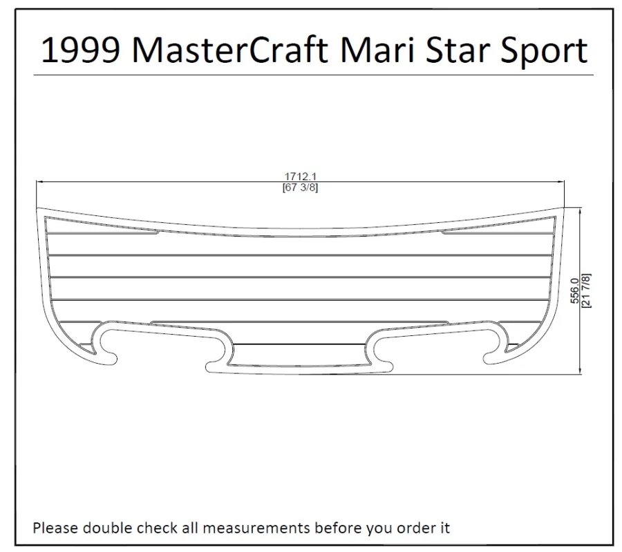 1999 M-a-s-t-e-r-C-r-a-f-t Mari Star Sport Boat Swim Platform Pad 1/4