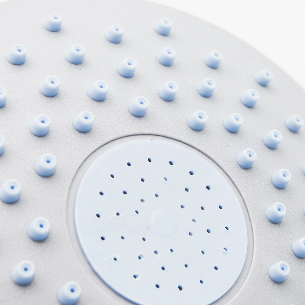 1pc 19cm Round ABS Silicon Rubber Screwed Design Rainfall Water Saving Top Shower Head For Rain Shower Cabin Room Roof Faucets