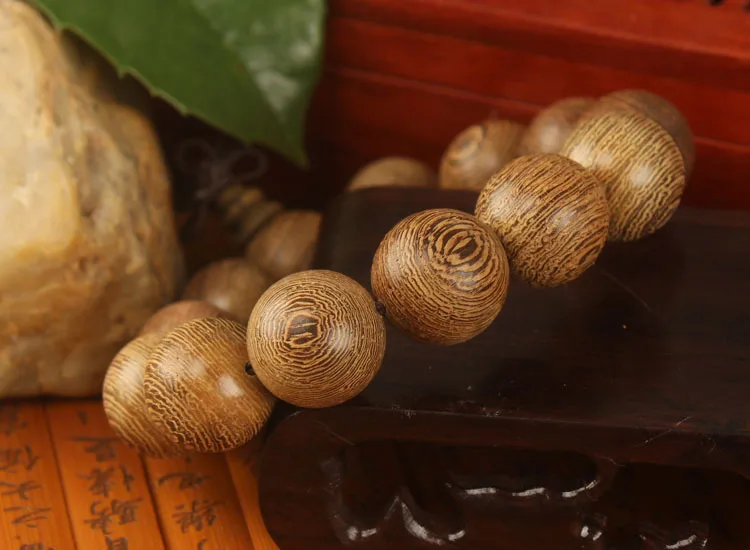 Unique New Natural Cassia siamea Wooden 20mm Big Beads Gifts Buddha Bracelets Trendy Jewelry for Women Men  Balance Practice