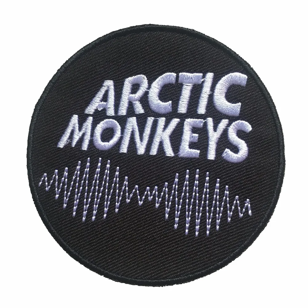 7.9 cm Round ARCTIC MONKEYS Patches Iron on Patch for Kids Clothes Jacket Handmade Embroidered Applique DIY Decoration Patchwork