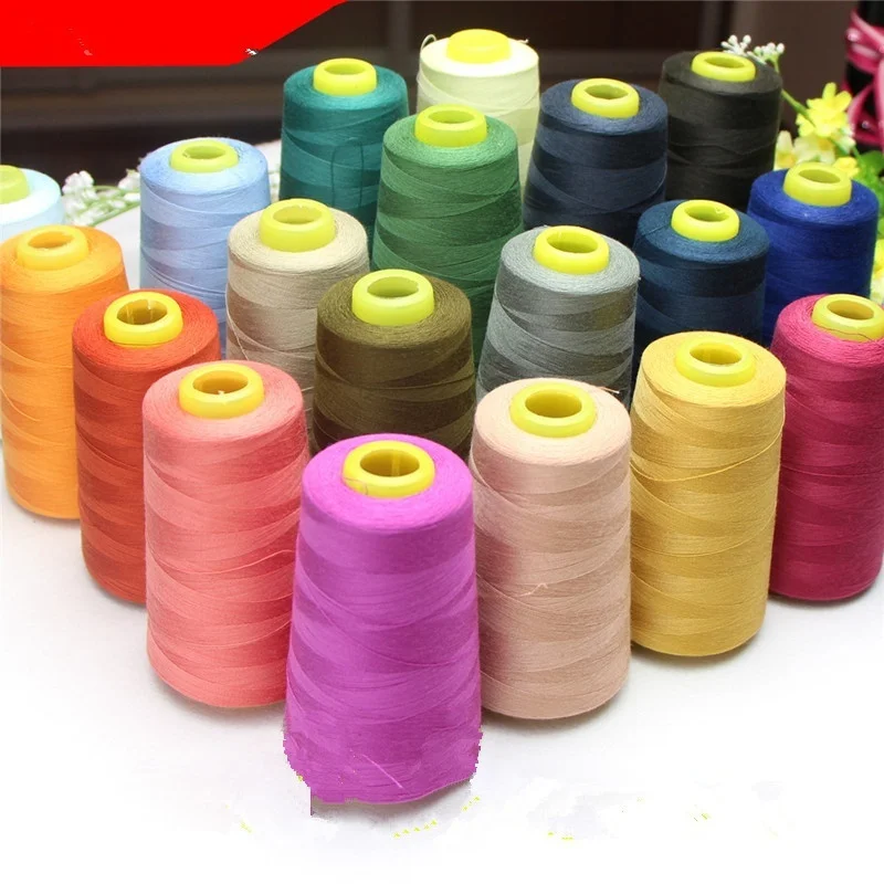 1 Pcs  3000 Yards Overlocking Sewing Machine Industrial Polyester Thread Metre Cones