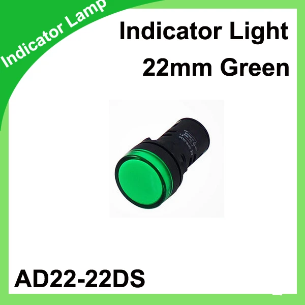 10 Pcs/lot Ad22-22ds 22mm Mounting Size Led Indicator Lamp,signal Lamp  Green Pilot Lamp - Switches - AliExpress