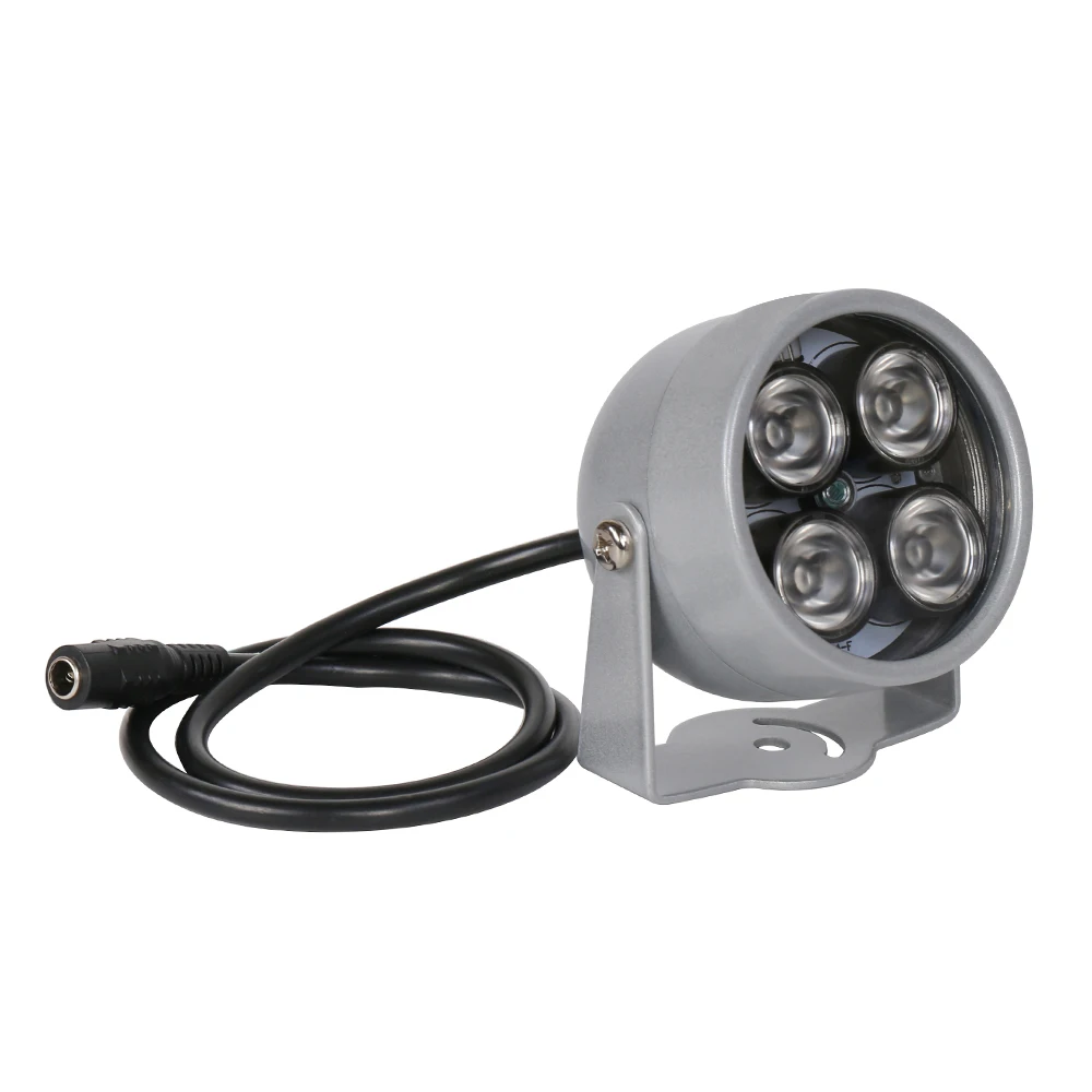 ZISHION-超サイドライト,850nm,4配列LED,赤外線,防水,暗視,cctv,12v,セキュリティカメラ用