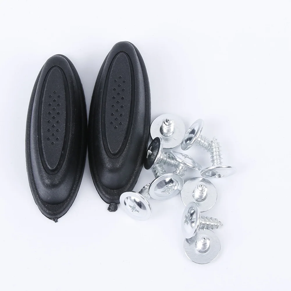 2Pcs Replacement Plastic Anti-wear Luggage Stud Feet Pad Black for Any Bags Kit Trolley Case Bracket Luggage Repair Accessories