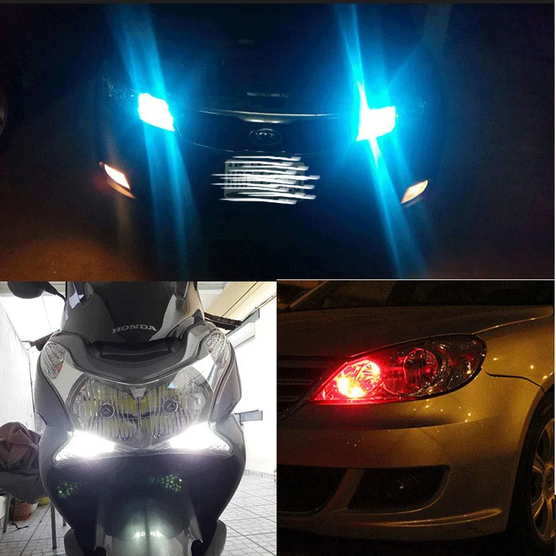 Niscarda T10 W5W 194 5050 LED RGB Lights Car Interior Wedge Side Signal Clearance Remote Control Bulbs Multi-Color Lamps Kit