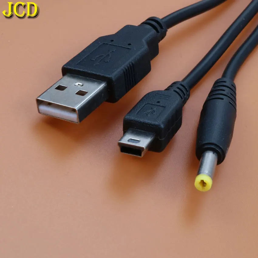 JCD 2 in 1 USB Charger Cable For PSP 1000 2000 3000 Charging Transfer Data Powe Cord For PSP2000 Power Cable Game Accessory