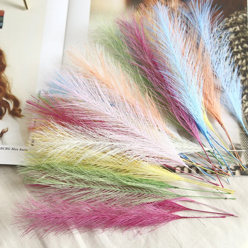 

Artificial Feather Plumes for Decoration, Simulation Plant, Fake Display, Home Decor, Wedding Decoration, Phoenix Tail Grass