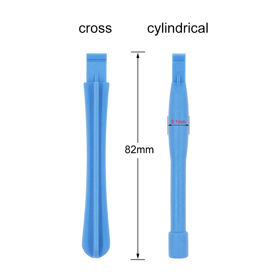 

82mm Cross / Cylindrical light Blue Spudger Plastic Pry Tool Crowbar Opening Tools for iPhone Screen Diy Fix 1000pcs /lot