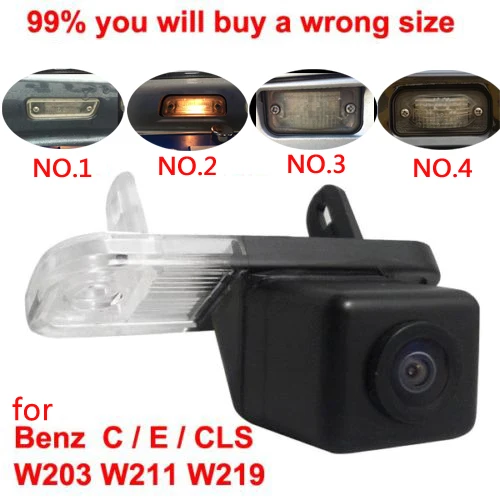 Color CCD rearview backup reverse camera for Mercedes Benz C/E/CLS/W203/W211/W209 NTSC PAL ( Optional)