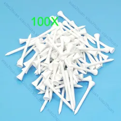 100pc 70mm 화이트 골프 공 우드 티, 야외 스포츠 나무 티