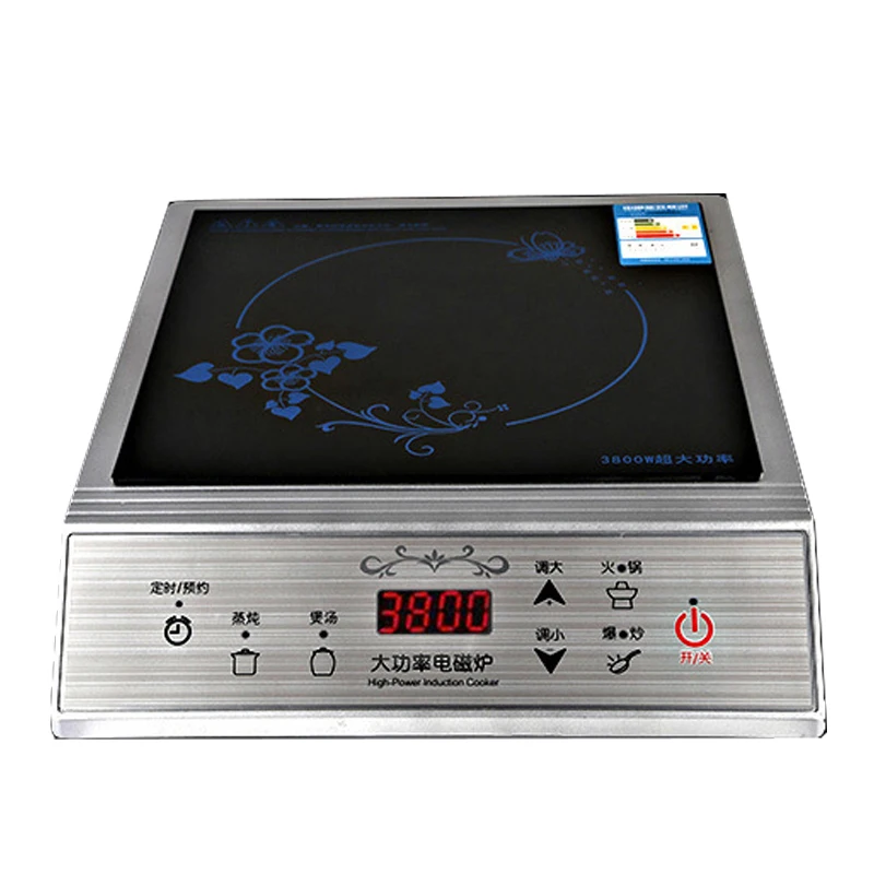 Electric Induction Cooker 3800W High Power Commercial Cooker Hob Burner Hot Pot Waterproof Kitchen Induction Cooker