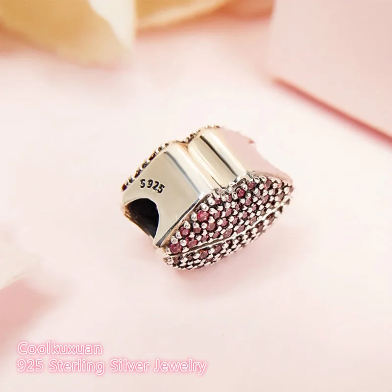 Valentine's Day Authentic 925 Sterling Silver Kiss More Charm Beads Fit Brand Charms Bracelet Diy Jewelry Making