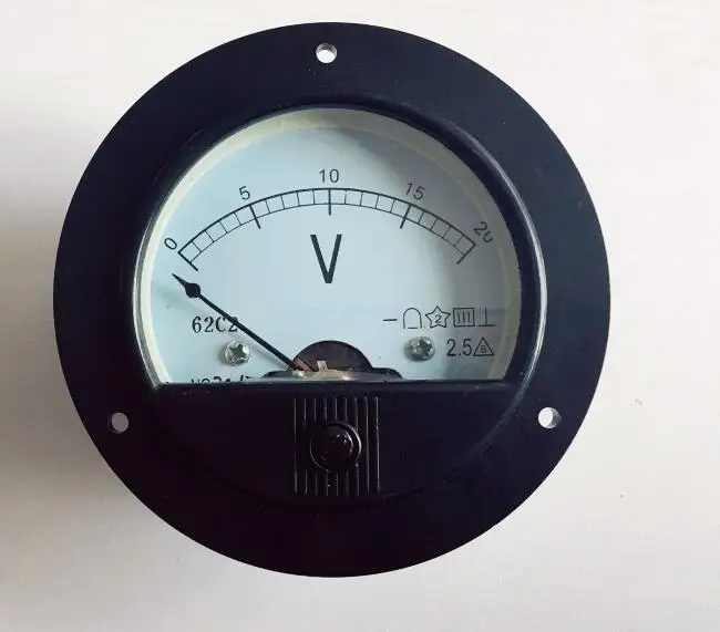 62C2 DC0-20V pointer type voltmeter voltage meter mechanical header