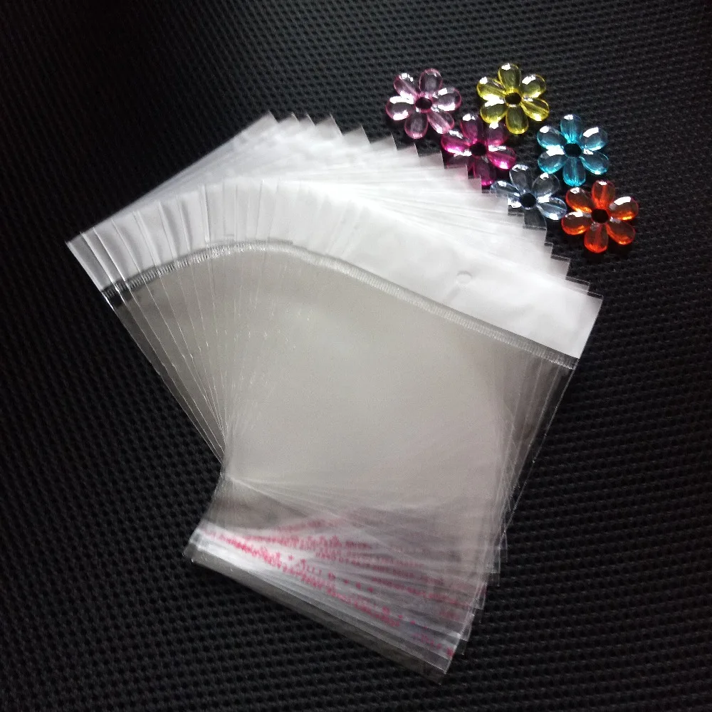 

10*18cm Transparent Self Adhesive Seal Plastic Storage bag OPP Bag For Packaging/Gift/Wedding/Jewelry Gift bags With Hang Hole