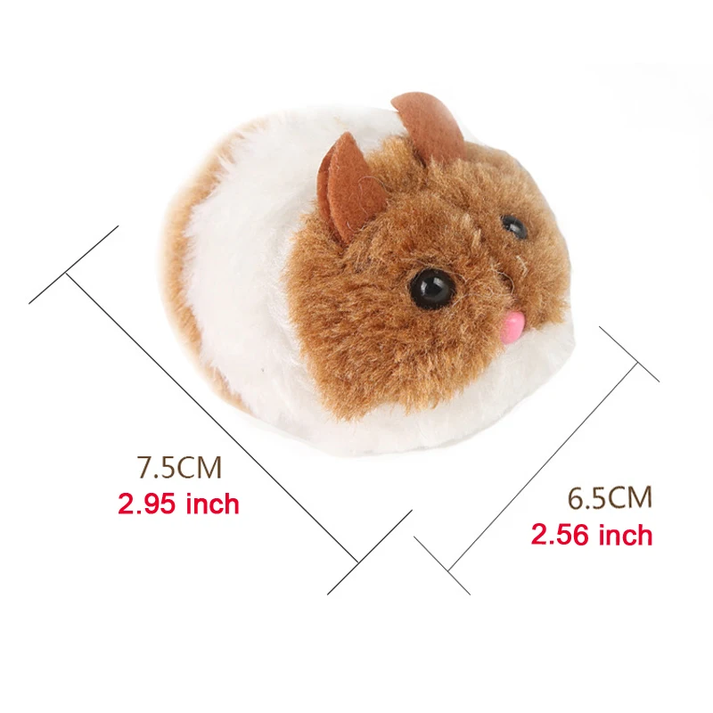 1pc Cat Toys Artificial Mouse Pulling Tail Ring Vibrate Run Forward Shock Shake Interactive Cat Mouse Pet Toy  Little fat mouse