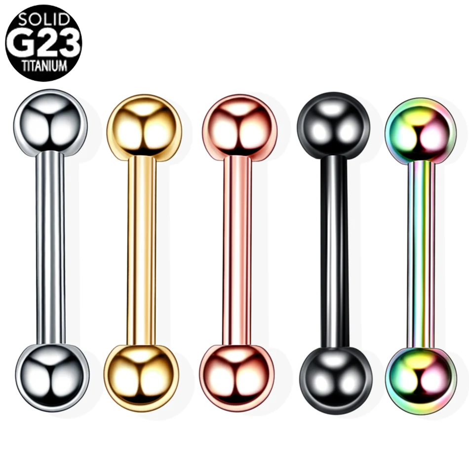 1PC Titanium Ear Studs Fake Clip On Nose Rings Oreja Piercing Ear Cartilage Tragus Tongue Eyebrow Labret Helix Piercings Jewelry