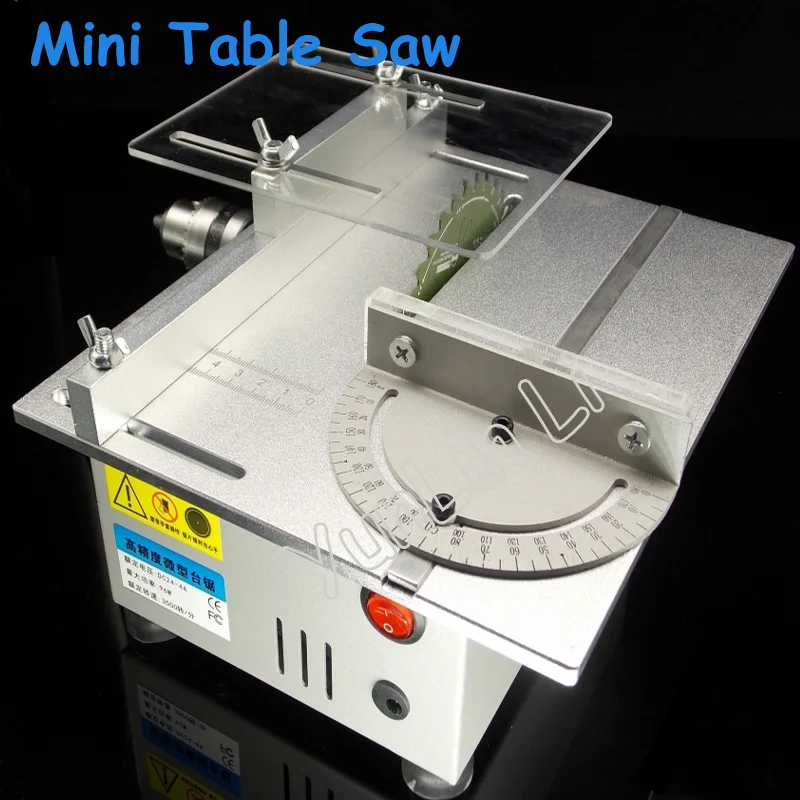 

Mini Table Saw Precision Cutting Machine Electric Drill Multifunctional Grinder Woodworking Table Saw with 5 Saw blade