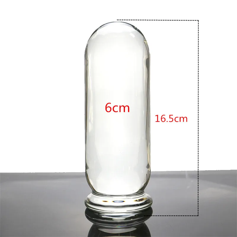 Smooth Crystal Glass Huge Anal Plug  Prostate Massager Dilatador Anal Dildo Thick Big Glass Butt Plug Anal Sex Toys for Couples