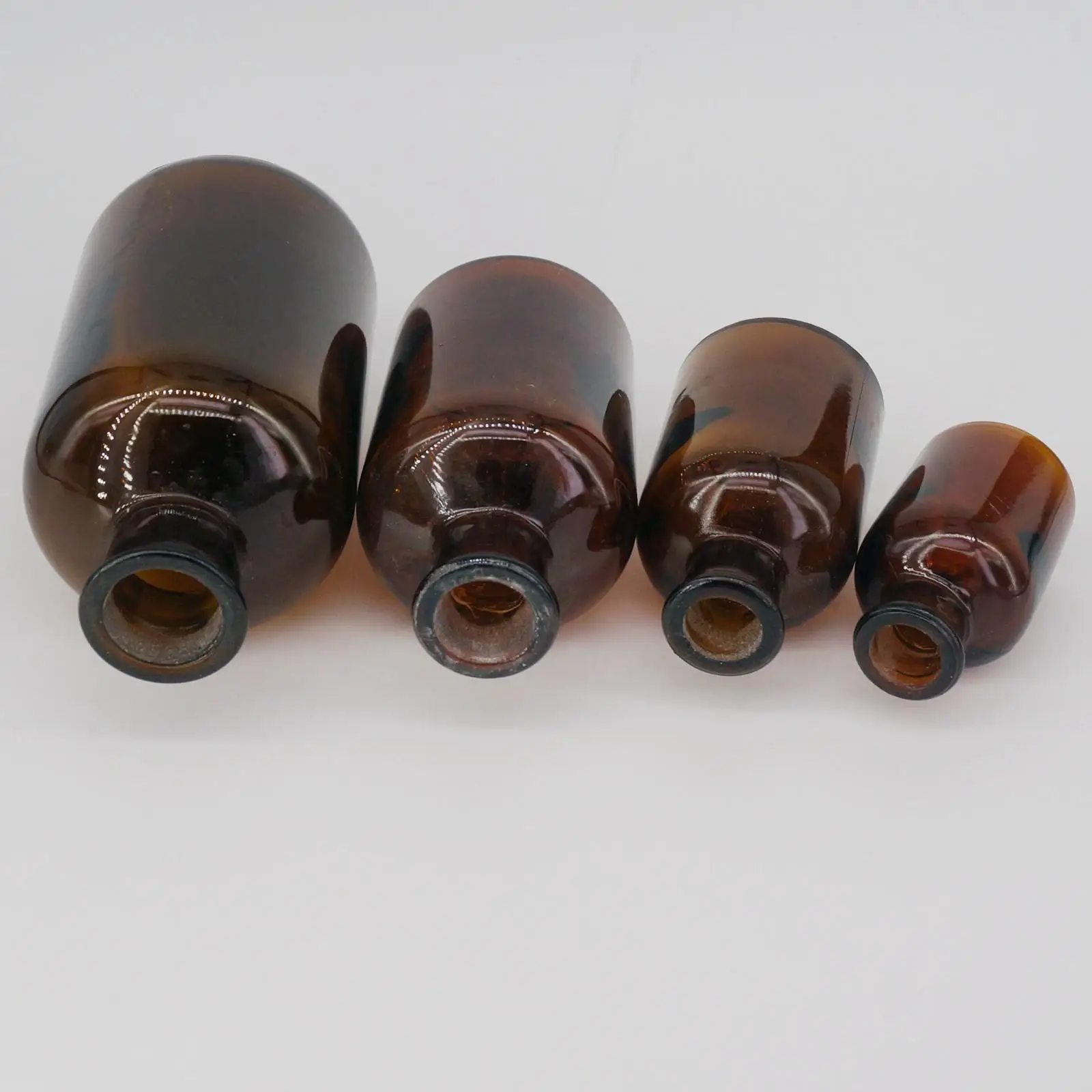 125/250/500ml Narrow Mouth Reagent Bottle Brown Amber Glass With Ground in Glass Stopper