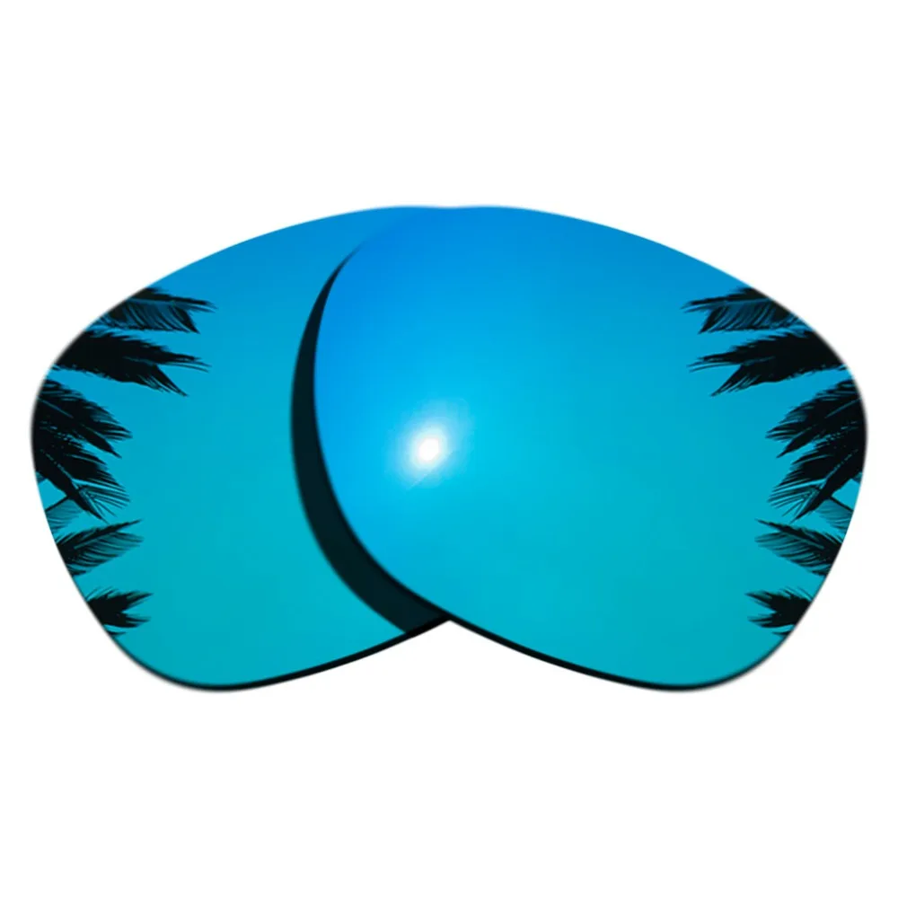 (Ice Blue Mirrored+Bronze Gold Mirrored Coating) 2-Pairs Polarized Replacement Lenses for Garage Rock 100% UVA & UVB Protection