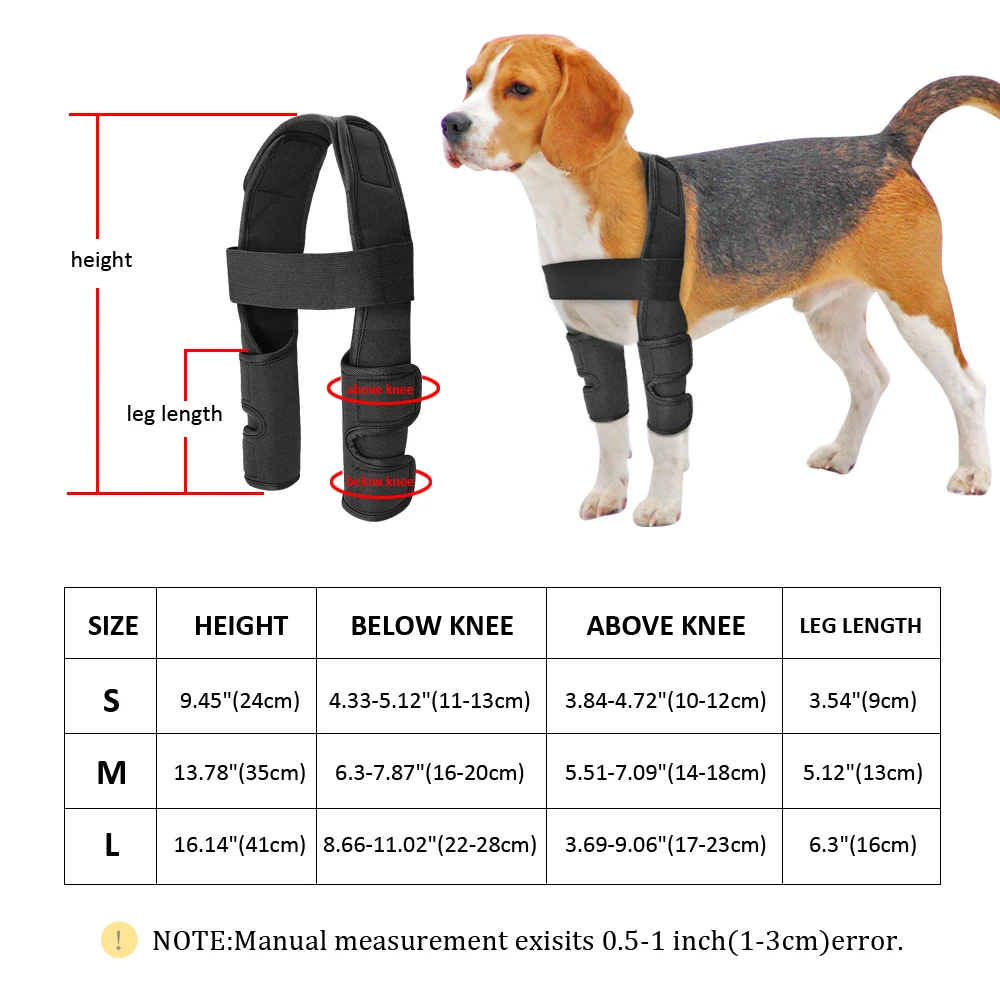 Dog Knee Brace Injuries Leg Brace Surgical Joint Wrap Dog Wounds Heals Canine Front Leg Arthritis Prevents Dogs Medical Supplies